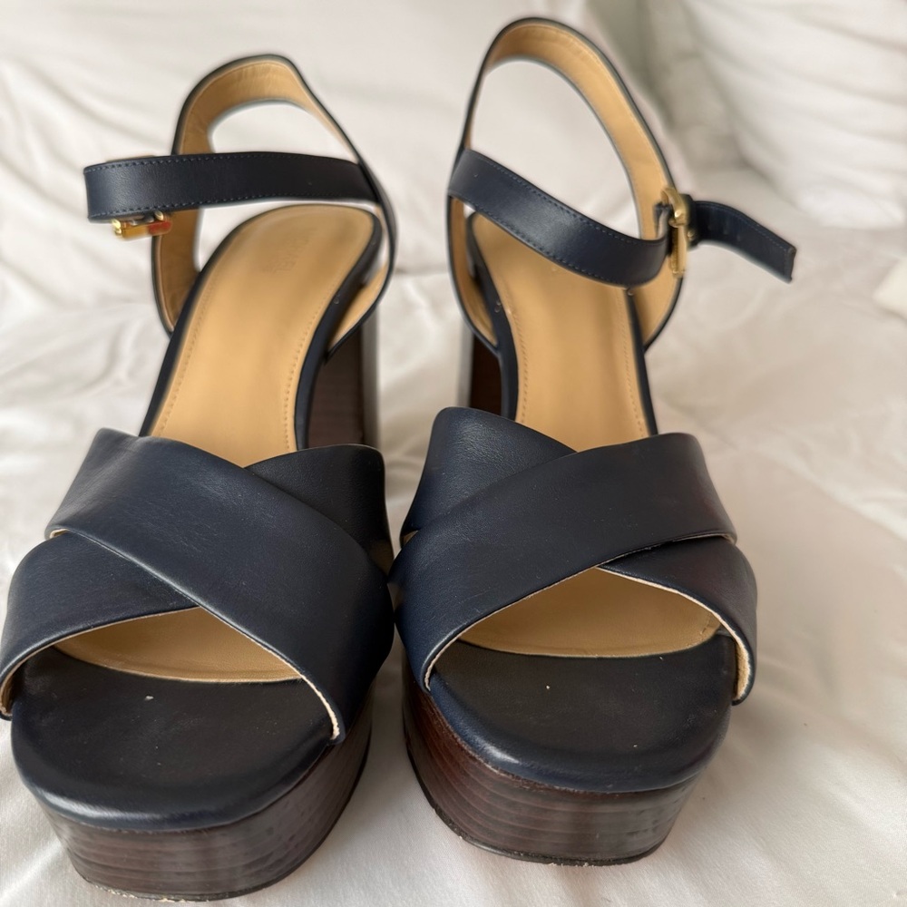 Michael Kors Navy Platform Sandals